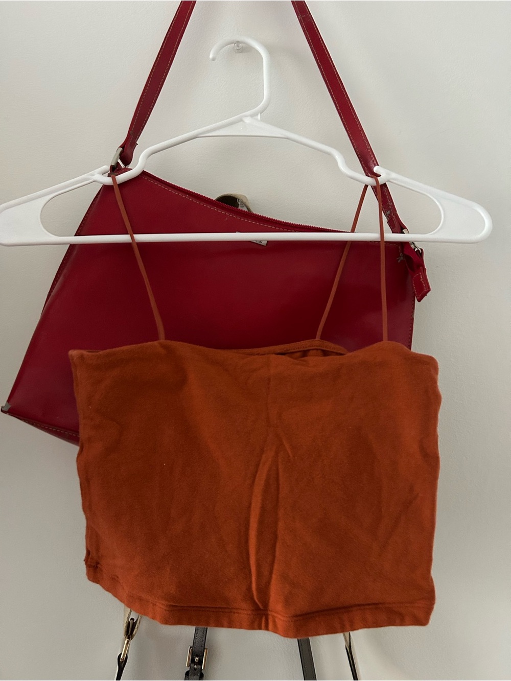 Aeropostale Rust Orange Spaghetti-Strap Crop Camisole